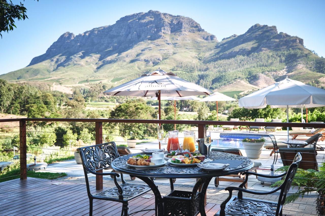 Alluvia Boutique Winery & Luxury Accommodation Stellenbosch Exterior photo View of the Kleinrivierveld